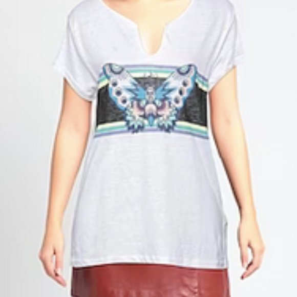 Zadig & Voltaire Meryl Lin Butterfly T Shirt L - Picture 3 of 7